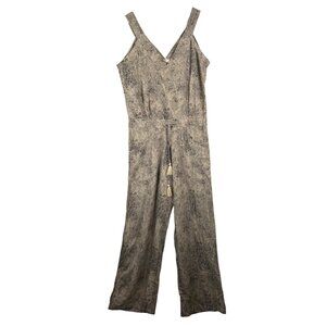 Khush Reeve wide leg boho jumpsuit snake‎ skin brown sz XS